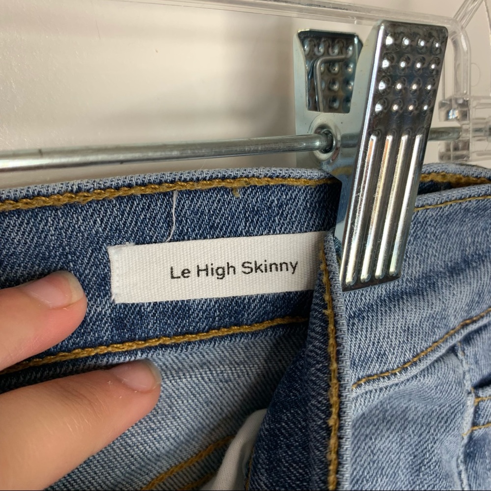Frame Le High Skinny Light Wash High Rise Jeans - Picture 4 of 7